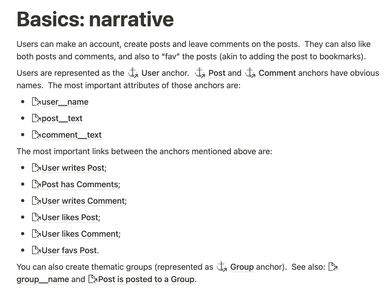 Example narrative document (there could be lots of those)